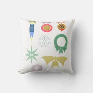 Decorative Christmas Ornaments Throw Pillow