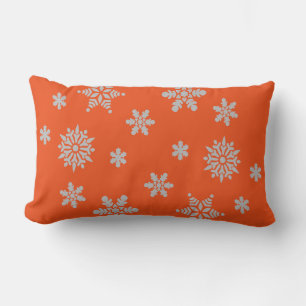 Decorative Christmas Snowflake Believe Holiday Lumbar Pillow