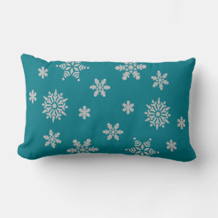 Decorative Christmas Snowflake Believe Holiday Lumbar Pillow