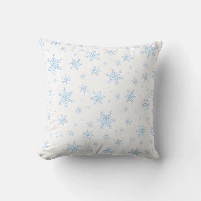 Decorative Christmas Snowflake Throw Pillow (Front)