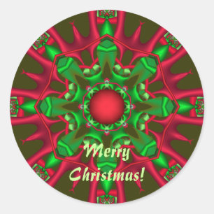 Decorative Christmas sticker with text