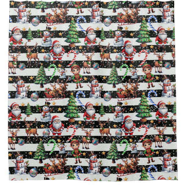 Decorative Christmas Stripes Pattern Design (Front)