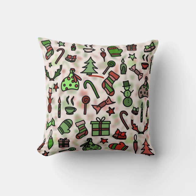 Decorative Christmas Throw Pillow (Front)