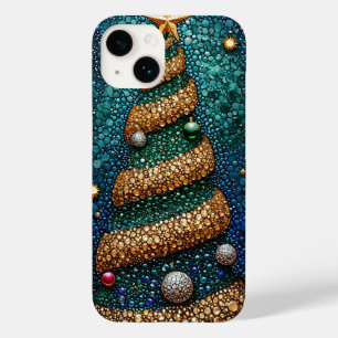 Decorative Christmas tree Golden Festive Aesthetic Case-Mate iPhone 14 Case