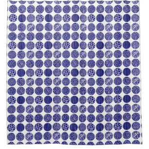 Decorative Circles - Deep Navy and White