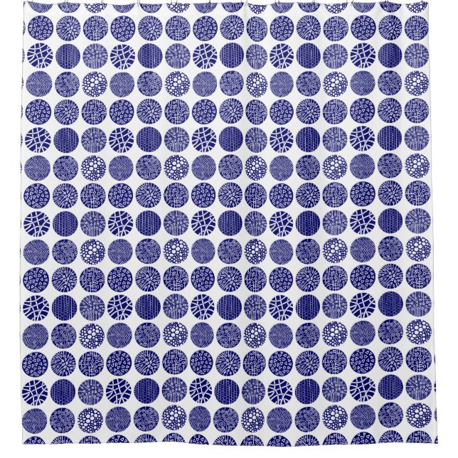 Decorative Circles - Deep Navy and White (Front)