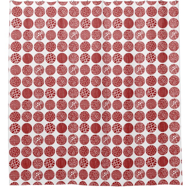 Decorative Circles - Ruby Red and White (Front)