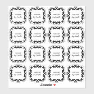 Decorative Clear Soy Candle Labels 2x2 Inches