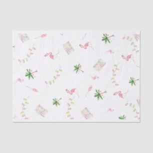 Decorative Coastal Christmas Flamingo Holiday Tissue Paper