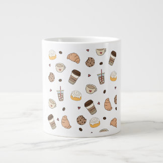 Decorative coffee lovers large coffee mug