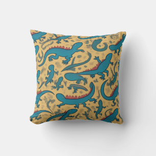 Decorative Cojin with Lagartijas Design Throw Pillow