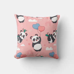 Decorative Cojín with Pandas Throw Pillow