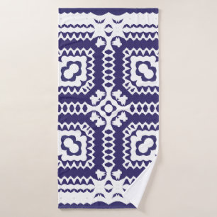 Decorative color ceramic azulejo tiles. Vintage se Bath Towel