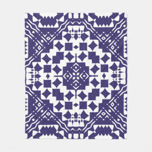 Decorative color ceramic azulejo tiles. Vintage se Fleece Blanket