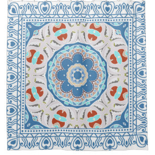 Decorative colorful ornament on white background, 