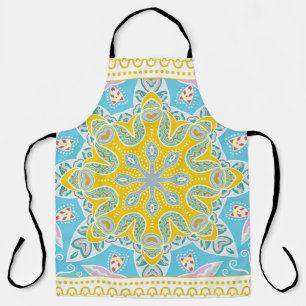 Decorative colorful ornament on white background, apron