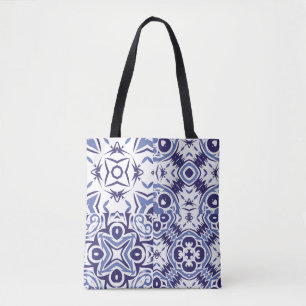 Decorative colour ceramic azulejo tiles. Fashionab Tote Bag