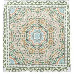 Decorative colourful ornament on white background,