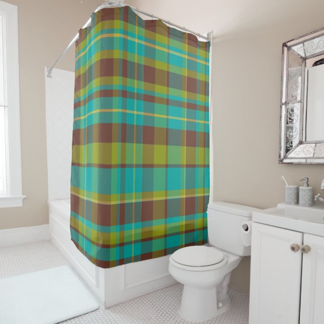 Decorative Colourful Retro Plaid Boho Chic (In Situ)