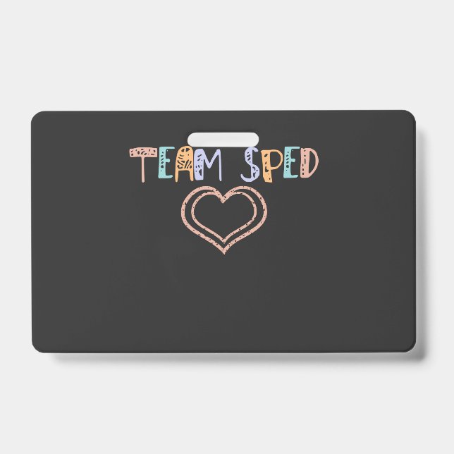 decorative colourful team sped squad badge (Front)