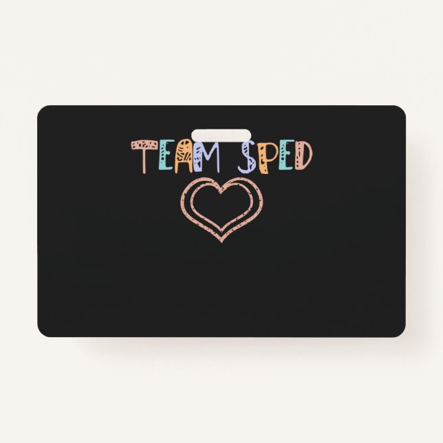 decorative colourful team sped squad badge (Front)