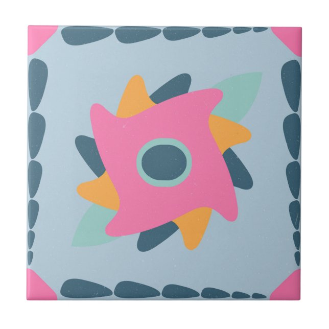 Decorative colourful tile (Front)