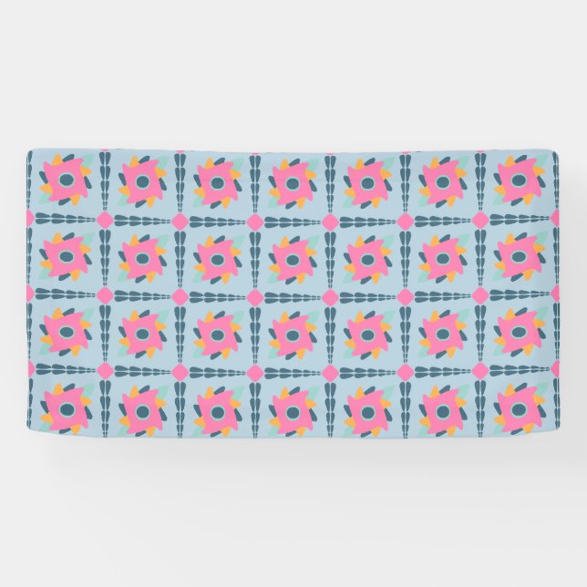 Decorative colourful tile banner (Horizontal)