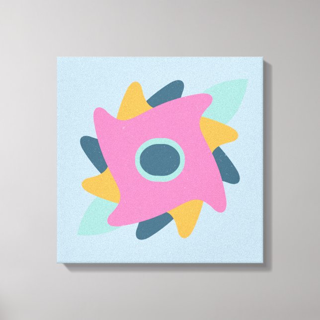 Decorative colourful tile canvas print (Front)