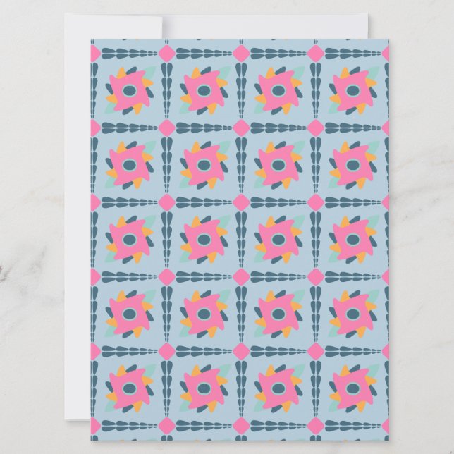 Decorative colourful tile card (Front)