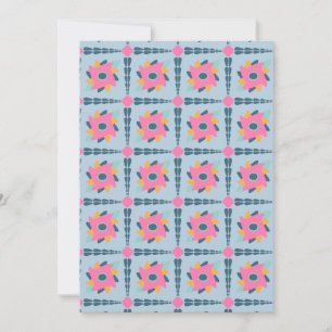 Decorative colourful tile holiday card