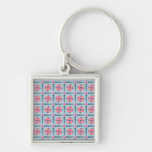 Decorative colourful tile keychain