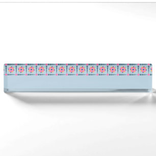 Decorative colourful tile nameplate