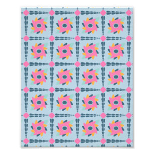 Decorative colourful tile photo print