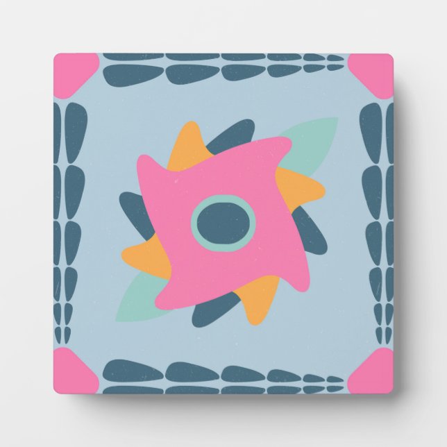 Decorative colourful tile plaque (Front)