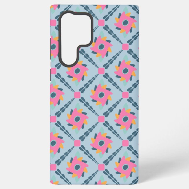 Decorative colourful tile samsung galaxy s22 ultra case (Back)