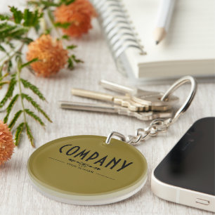 Decorative Company Name Keychain