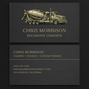 Decorative Concrete Contractor Services Business Card