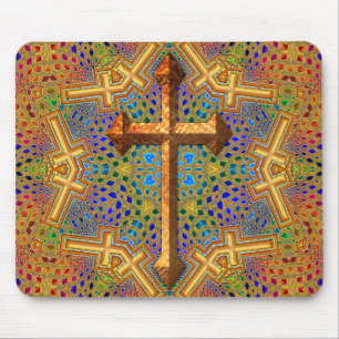 DECORATIVE CROSS MOUSE PAD