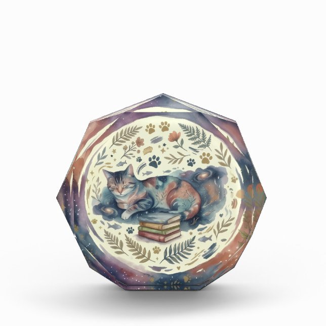 Decorative Crystal Block - Watercolor Art (Front)