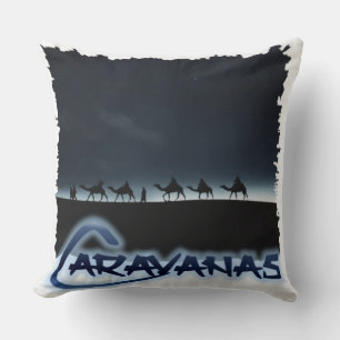 Decorative Cushion Caravans in the Desert