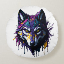 Decorative cushion round two different designs