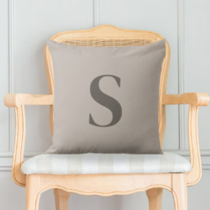Decorative cushion with initial