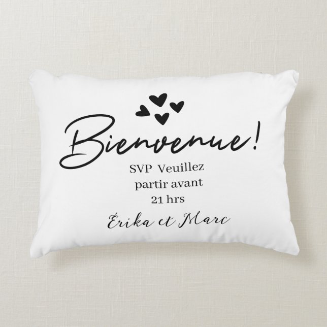 Decorative Cushions Please leave before 9:00 p.m. (Front)