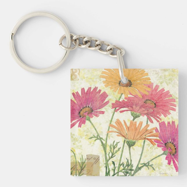 Decorative Daisies Keychain (Front)
