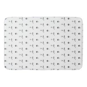 Decorative, Dark Grey, Charcoal Bath Mat