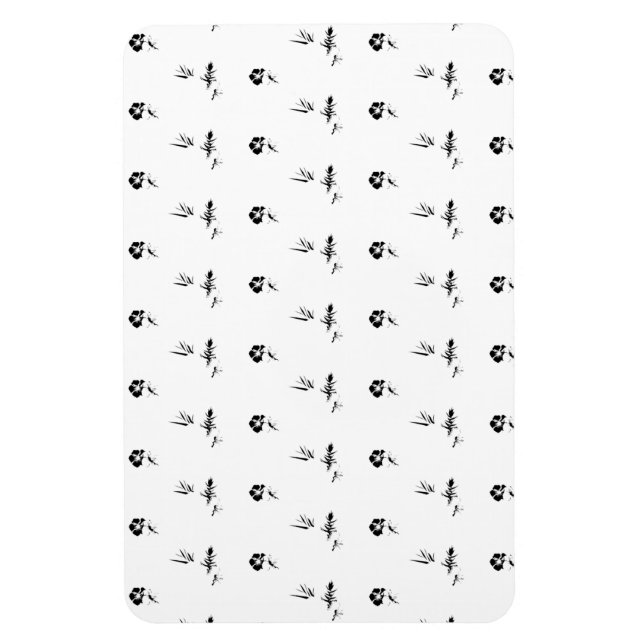 Decorative, Dark Grey, Charcoal Magnet (Vertical)