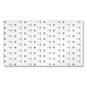 Decorative, Dark Grey, Charcoal Magnetic Business Card