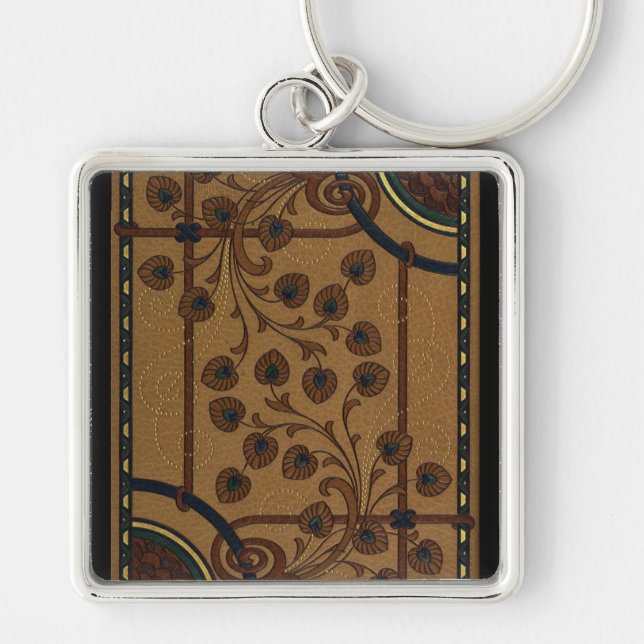Decorative Deco Flowers Keychain (Front)