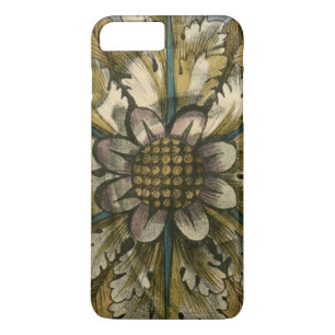 Decorative Demask Rosette on Grey Background iPhone 8 Plus/7 Plus Case