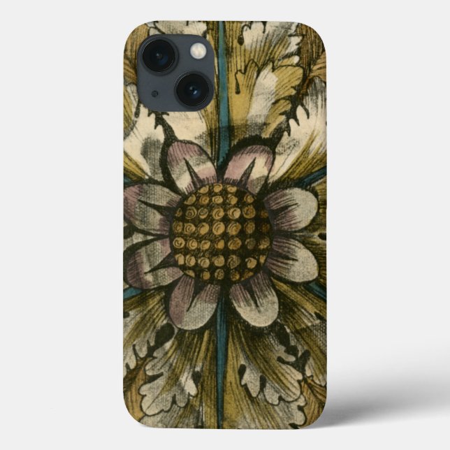 Decorative Demask Rosette on Grey Background Case-Mate iPhone Case (Back)
